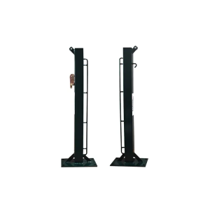 JUEGO POSTES DE TENIS FIJOS CUADRADO 80X80MM CON BASE PARA ATORNILLAR