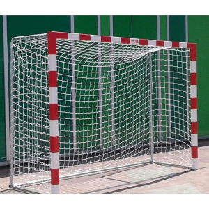 JUEGO PORTERÍAS ALUMINIO BALONMANO-FÚTBOL SALA 80X80 TRASLADABLES CON BASE TUBO REDONDO