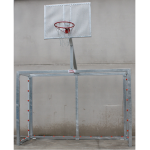 JUEGO PORTERÍAS GALVANIZADAS FÚTBOL SALA/BALONMANO – CANASTA BASKET