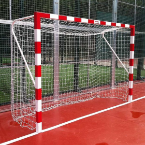 JUEGO PORTERÍAS F.SALA/BALONMANO METÁLICAS FIJAS 80X80MM