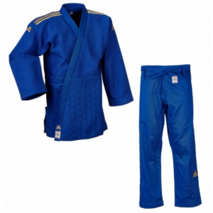 JUDOGI ADIDAS CHAMPION II IJF AZUL CON BANDAS DORADAS