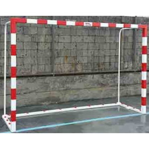 JUEGO PORTERÍAS F.SALA/BALONMANO ALUMINIO TRASLADABLES 80X80MM CON BASE 80X40MM