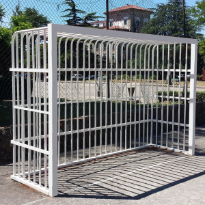 JGO PORTERÍAS F.SALA/BALONMANO ANTIVANDALICAS METÁLICAS 80X80MM