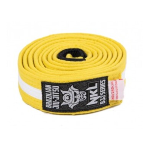 CINTURÓN «BJJ SERIES» INFANTIL AMARILLO/BLANCO