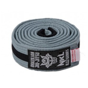 CINTURÓN «BJJ SERIES» INFANTIL GRIS/NEGRO