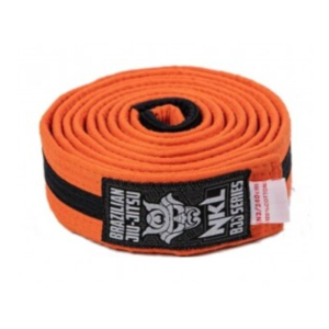 CINTURÓN «BJJ SERIES» INFANTIL NARANJA/NEGRO