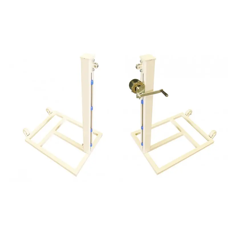 JUEGO POSTES TENIS TRASLADABLES ALUMINIO SECCIÓN CUADRADA 80X80MM - Imagen 2