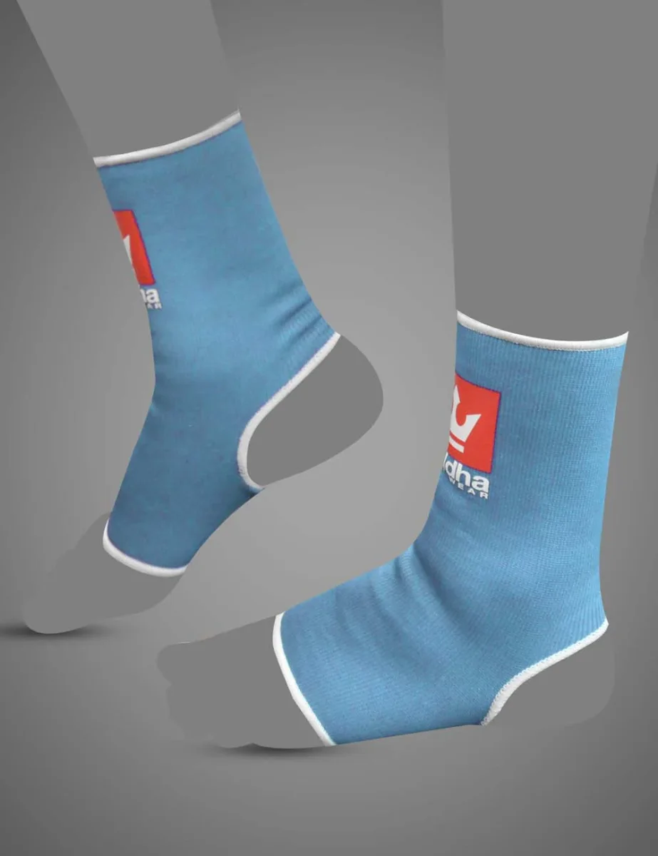 Tobilleras de Muay Thai Kick Boxing K1 MMA Azul Cyan