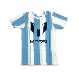 Polera Messi Nipe Blanco/Celeste Niño