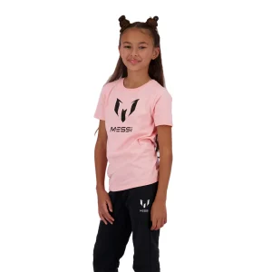 Polera Logo Messi 10 Rosada Niño