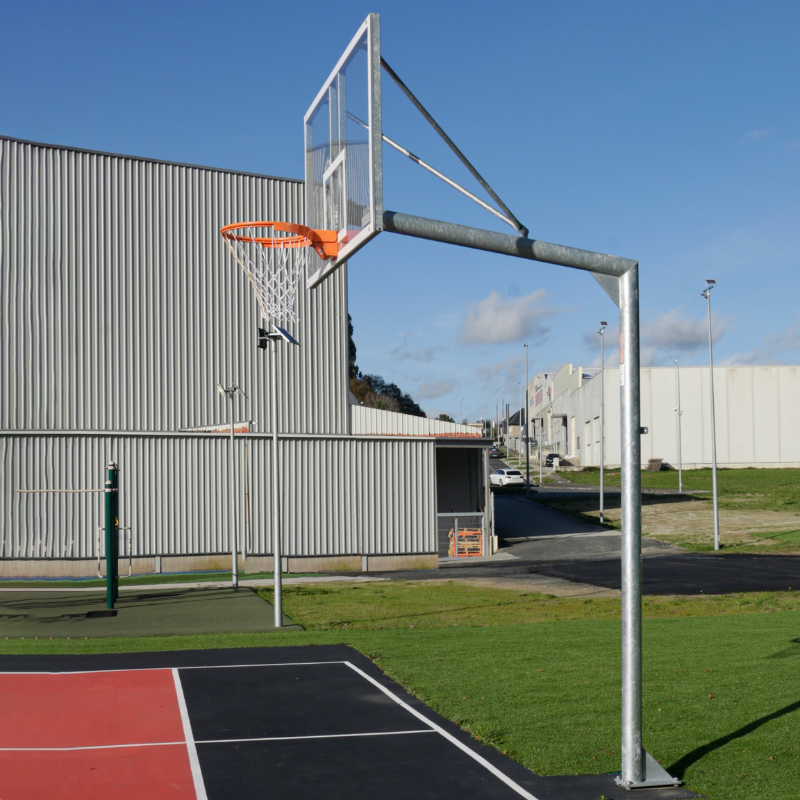 CANASTA GALVANIZADA BALONCESTO MONOTUBO NEW TUBO 114 MM FIJA CON BASE ANCLAJE – SIN TABLERO, SIN ARO – - Imagen 3