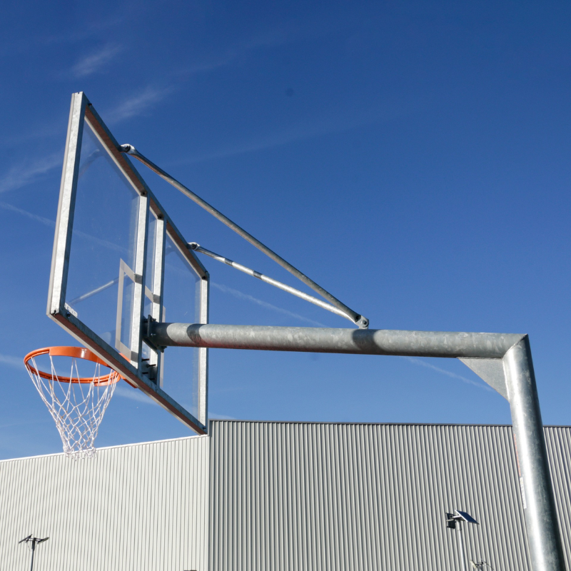 CANASTA GALVANIZADA BALONCESTO MONOTUBO NEW TUBO 114 MM FIJA CON BASE ANCLAJE – SIN TABLERO, SIN ARO – - Imagen 5