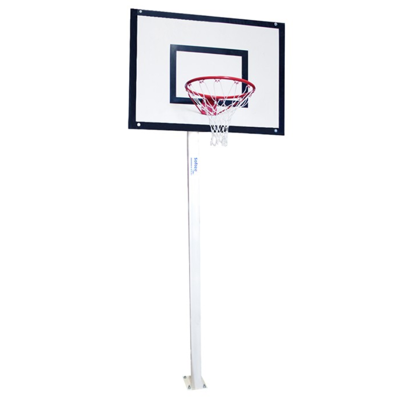 CANASTA MINIBASKET DELUXE MONOTUBO TUBO 100 FIJA CON BASE PARA ANCLAJE -SIN TABLERO, NI ARO-