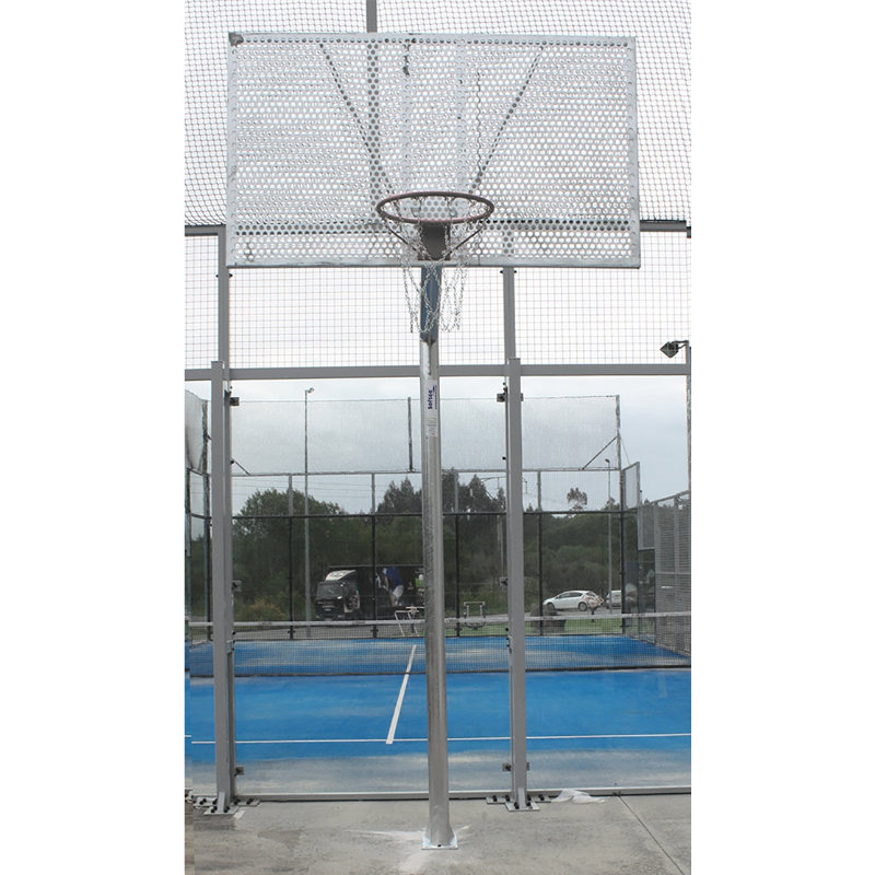 CANASTA ANTIVANDALICA BALONCESTO NEW TUBO 114 MM GALVANIZADA -INCLUYE AROS, REDES Y TABLEROS-