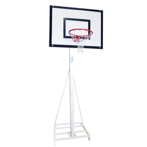 CANASTA MINIBASKET DELUXE MONOTUBO TUBO 100 TRASLADABLE 2 RUEDAS CON CARRO -SIN TABLERO, SIN ARO-