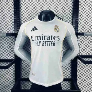 Manga Larga Camiseta Primera Real Madrid 2025 2026 – Versión Jugador