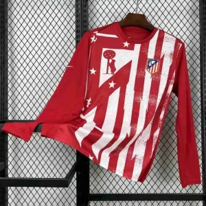 Tailandia Camiseta Atlético De Madrid Pre Match Manga larga 2025 2026 Rojo