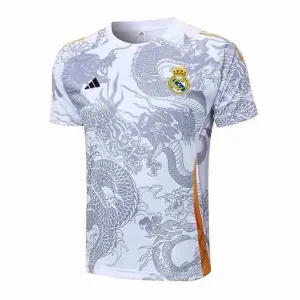 Tailandia Camiseta Entrenamiento Real Madrid 2024 2025 Blanco Gris