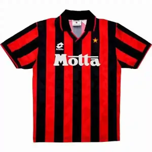 Tailandia Camiseta Primera AC Milan Retro 1993 1994 Negro Rojo