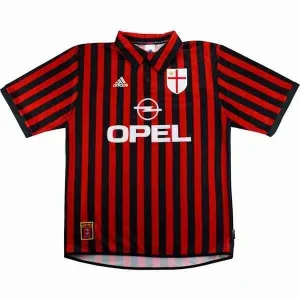 Tailandia Camiseta Primera AC Milan Retro 1999 2000 Rojo