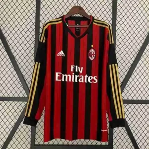 Tailandia Camiseta Primera Manga Larga AC Milan Retro 2013 2014