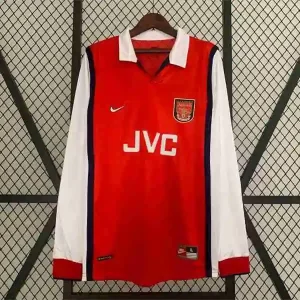 Tailandia Camiseta Primera Manga Larga Arsenal Retro 1998 1999