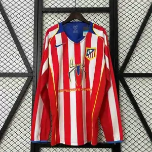Tailandia Camiseta Primera Manga Larga Atlético De Madrid Retro 2004 2005