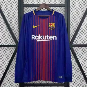 Tailandia Camiseta Primera Manga Larga FC Barcelona Retro 2017 2018