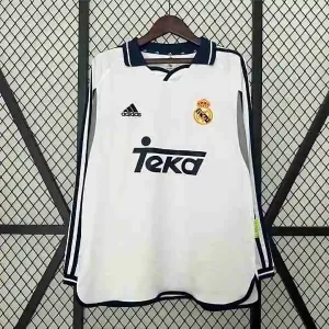 Tailandia Camiseta Primera Manga Larga Real Madrid Retro 2000 2001
