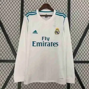 Tailandia Camiseta Primera Manga Larga Real Madrid Retro 2017 2018