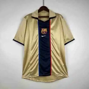 Tailandia Camiseta Segunda FC Barcelona Retro 2002 Oro