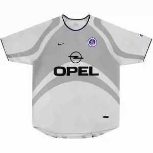 Tailandia Camiseta Segunda Paris Saint Germain Retro 2001 Gris