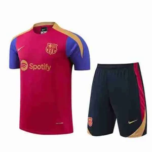 Tailandia Conjunto Camiseta Entrenamiento FC Barcelona 2024 2025 Rosa Azul