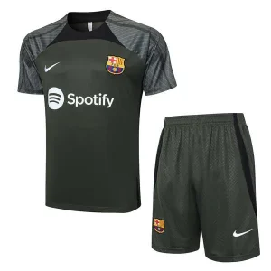 Tailandia Conjunto Camiseta Entrenamiento FC Barcelona 2024 Verde