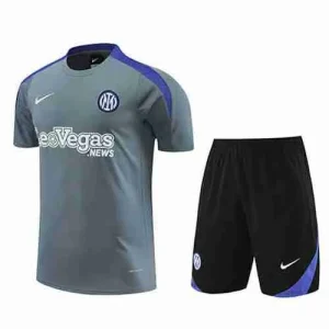 Tailandia Conjunto Camiseta Entrenamiento Inter Milan 2024 2025 Gris Negro