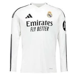 Tailandia Manga Larga Camiseta Primera Real Madrid 2024 2025