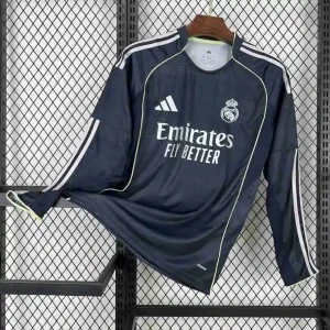 Tailandia Manga Larga Camiseta Segunda Real Madrid 2025 2026