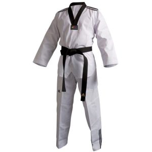 DOBOK ADI-CLUB II (3 RAYAS) CUELLO NEGRO