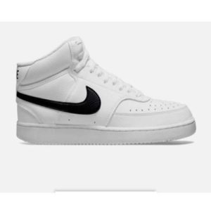 Bota Nike Court Vision Mid Blanco Negro