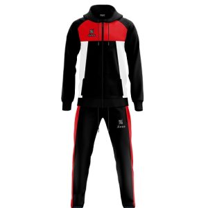 Chandal Zeus Tuta Capua Negro Rojo