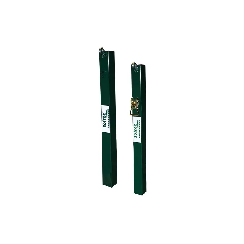 JUEGO POSTES TENIS METALICOS FIJOS CUADRADOS 80X80MM - Imagen 2