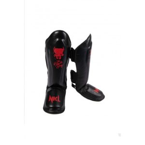 ESPINILLERA THAI NKL «BLACK DOG 2.0» NEGRO/ROJO