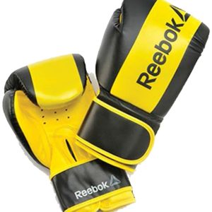 Guante Boxeo PU 12 oz (Negro/Amarillo) Reebok