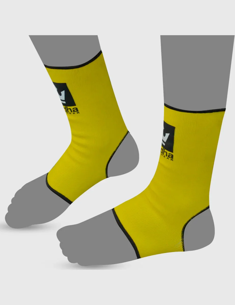 Tobilleras de Muay Thai Kick Boxing K1 MMA Amarillas