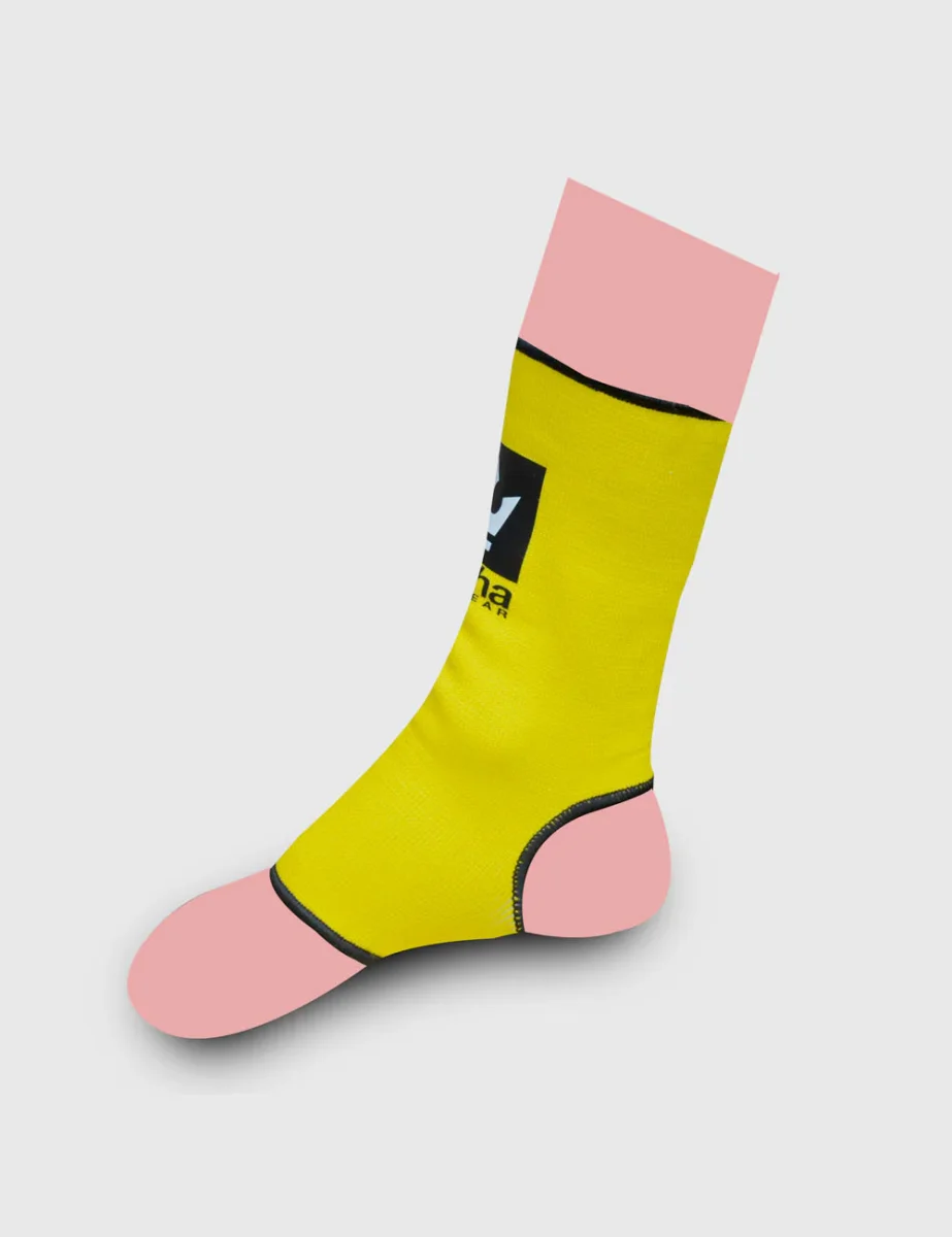 Tobilleras de Muay Thai Kick Boxing K1 MMA Amarillas - Imagen 3