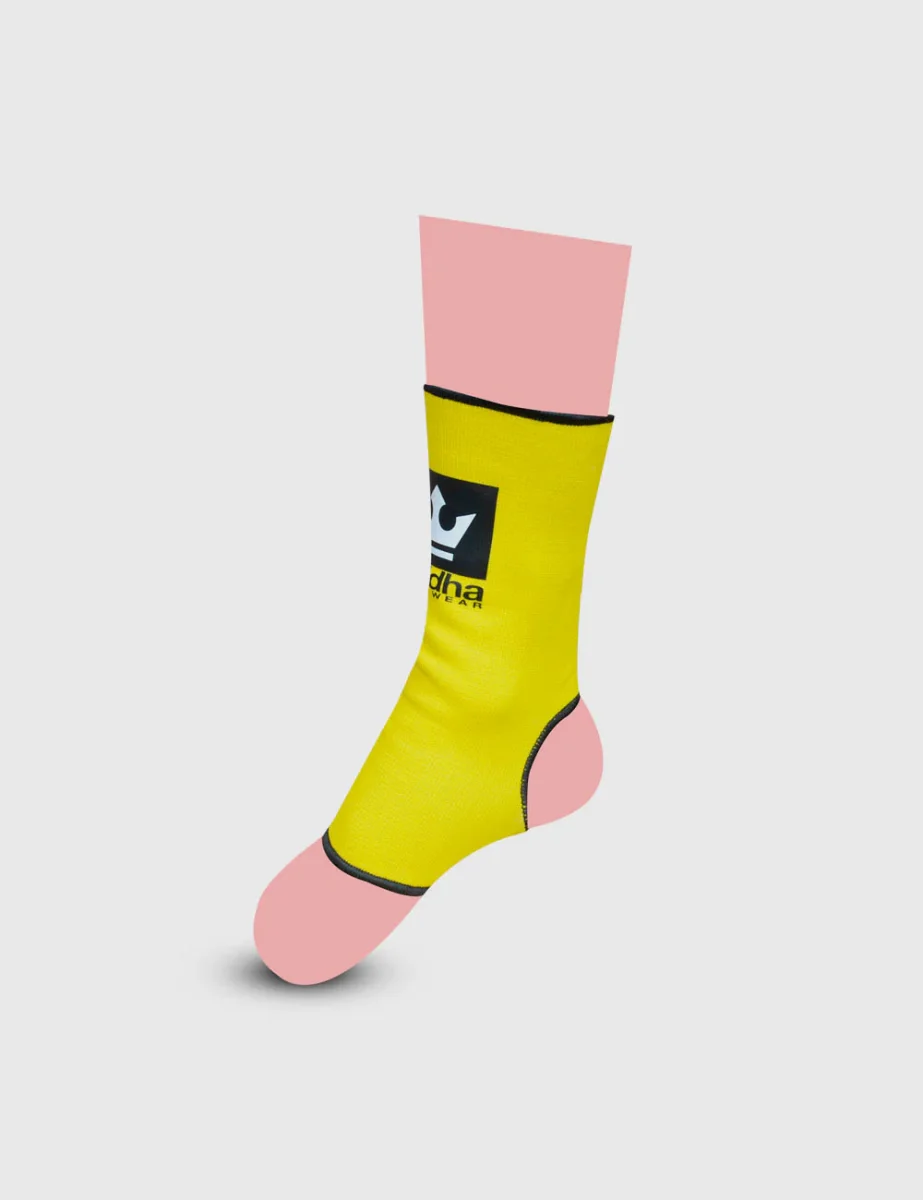 Tobilleras de Muay Thai Kick Boxing K1 MMA Amarillas - Imagen 4