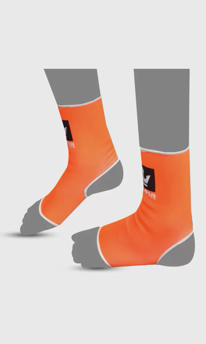 Tobilleras de Muay Thai Kick Boxing K1 MMA Naranja . - Imagen 2