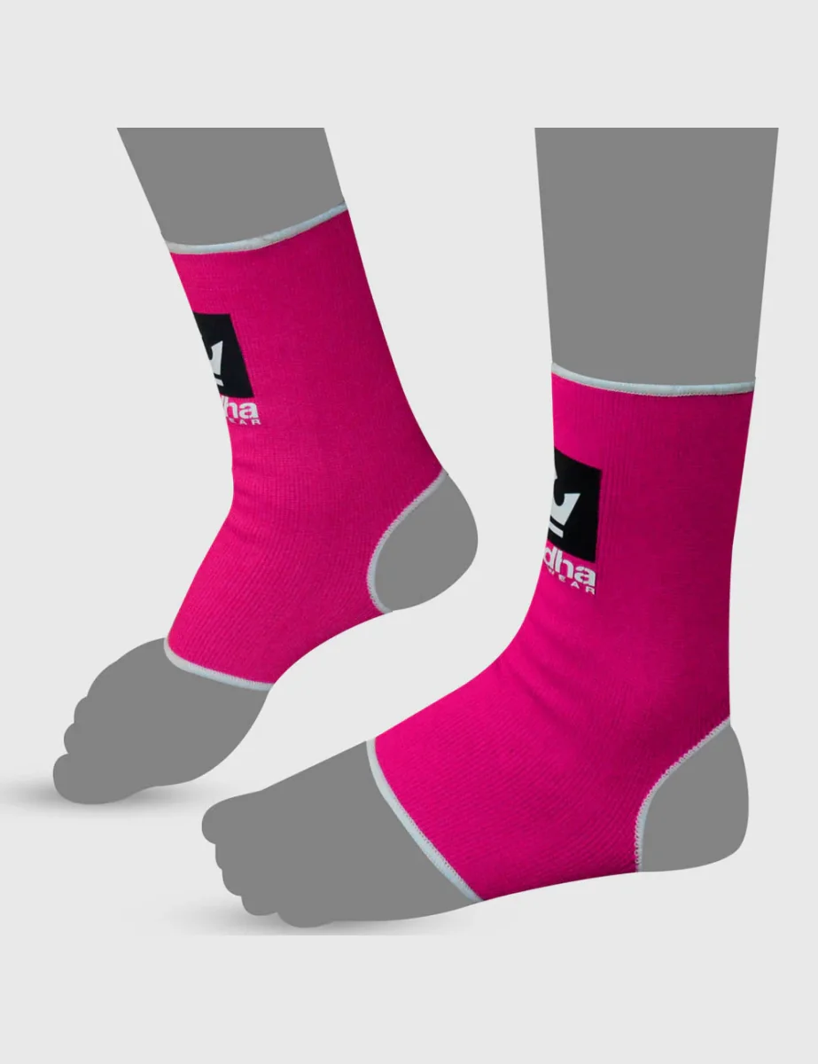 Tobilleras de Muay Thai Kick Boxing K1 MMA Rosa Fluor - Imagen 2