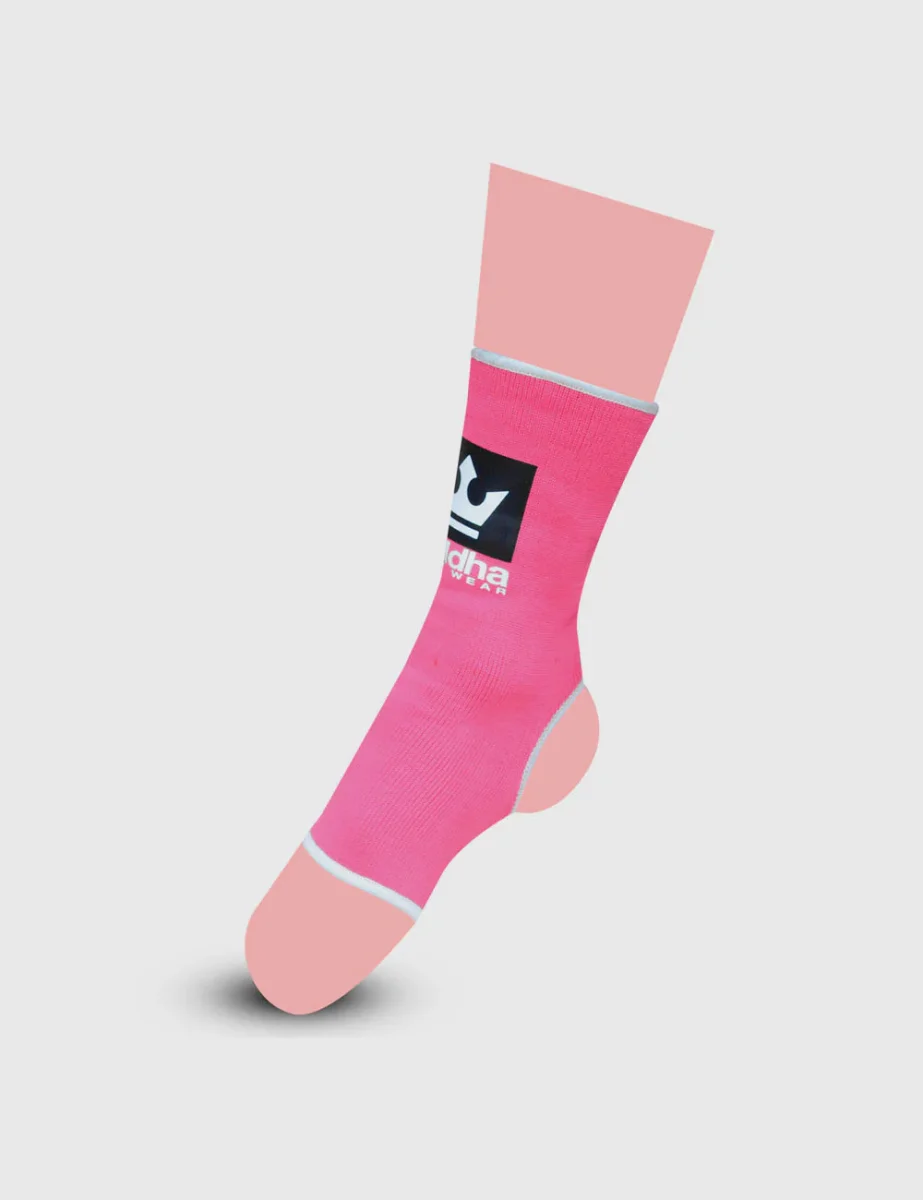 Tobilleras de Muay Thai Kick Boxing K1 MMA Rosa Fluor - Imagen 4