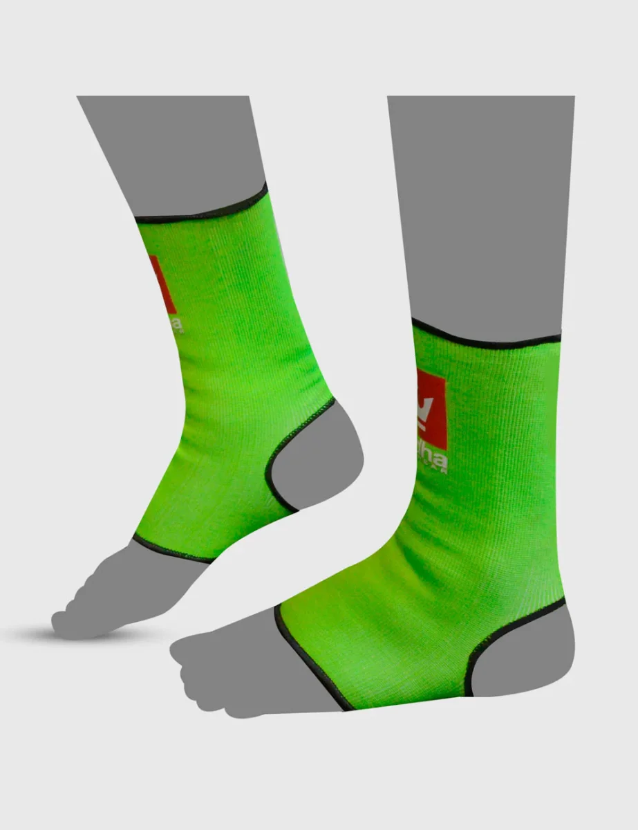 Tobilleras de Muay Thai Kick Boxing K1 MMA Verdes Fluor